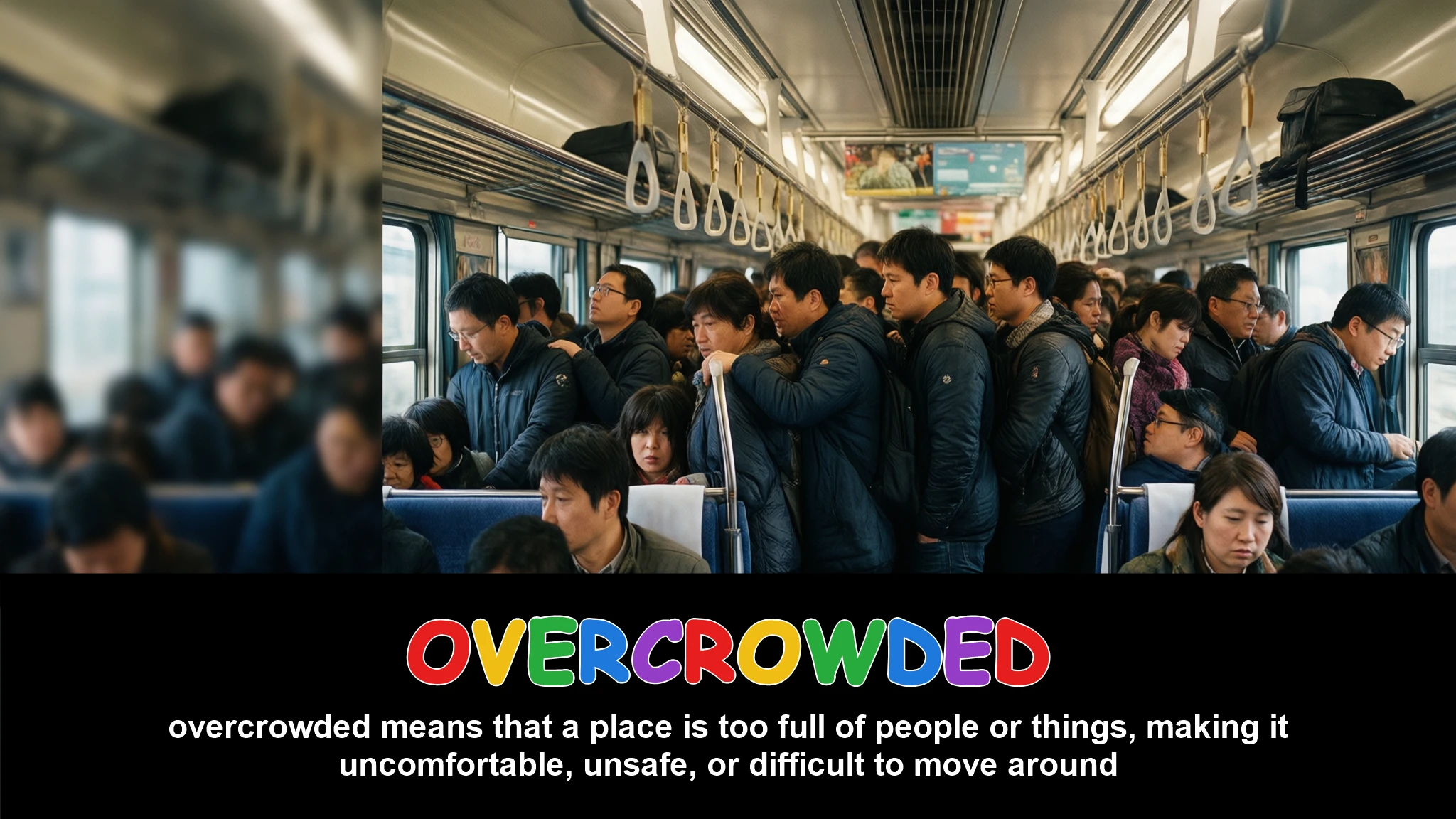 English Illustration for overcrowded